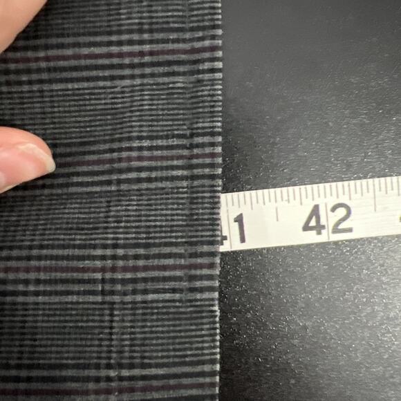 London Fog Trench Coat Men 38 Gray Clipper Mill Plaid Alpaca Fur Lined Placket - Picture 14 of 14